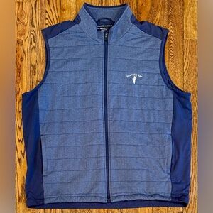 Holderness & Bourne Links at Spanish Bay Golf Fleece Vest Blue Men’s 2XL XXL